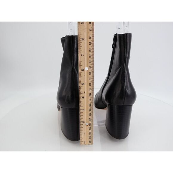 Bernardo Nola Womens Bootie Sz 10 M Block Heel Black Antique Calf Leather Boots - Picture 10 of 13